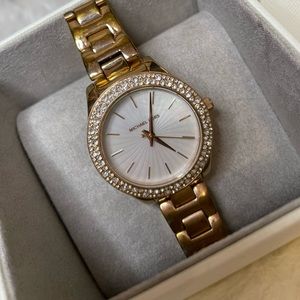 Michael Kors Liliane Pavé Rose-Gold Tone Watch